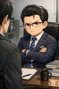 面接で注意した方が良いです（不機嫌）